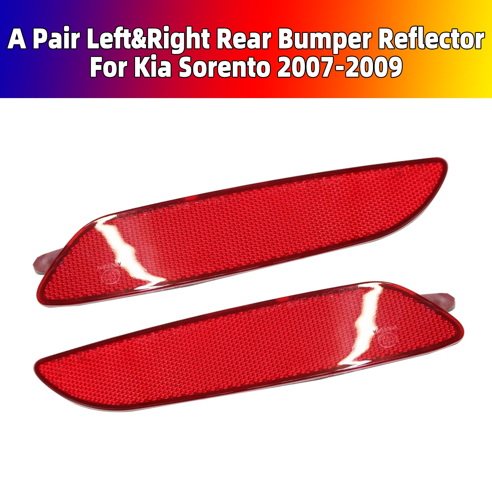 A Pair Left&Right Rear Bumper Reflector For Kia Sorento 2007-2009