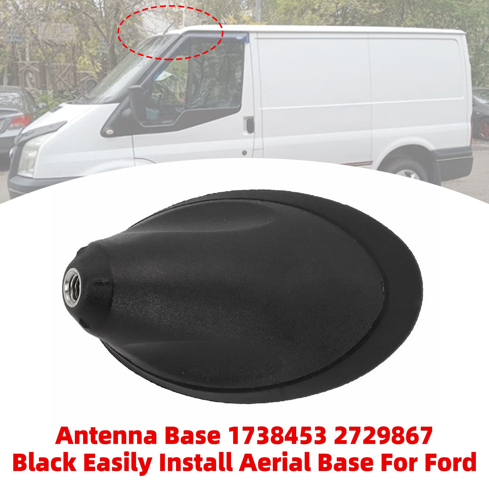 Antenna Base 1738453 2729867 Black Easily Install Aerial Base For Ford