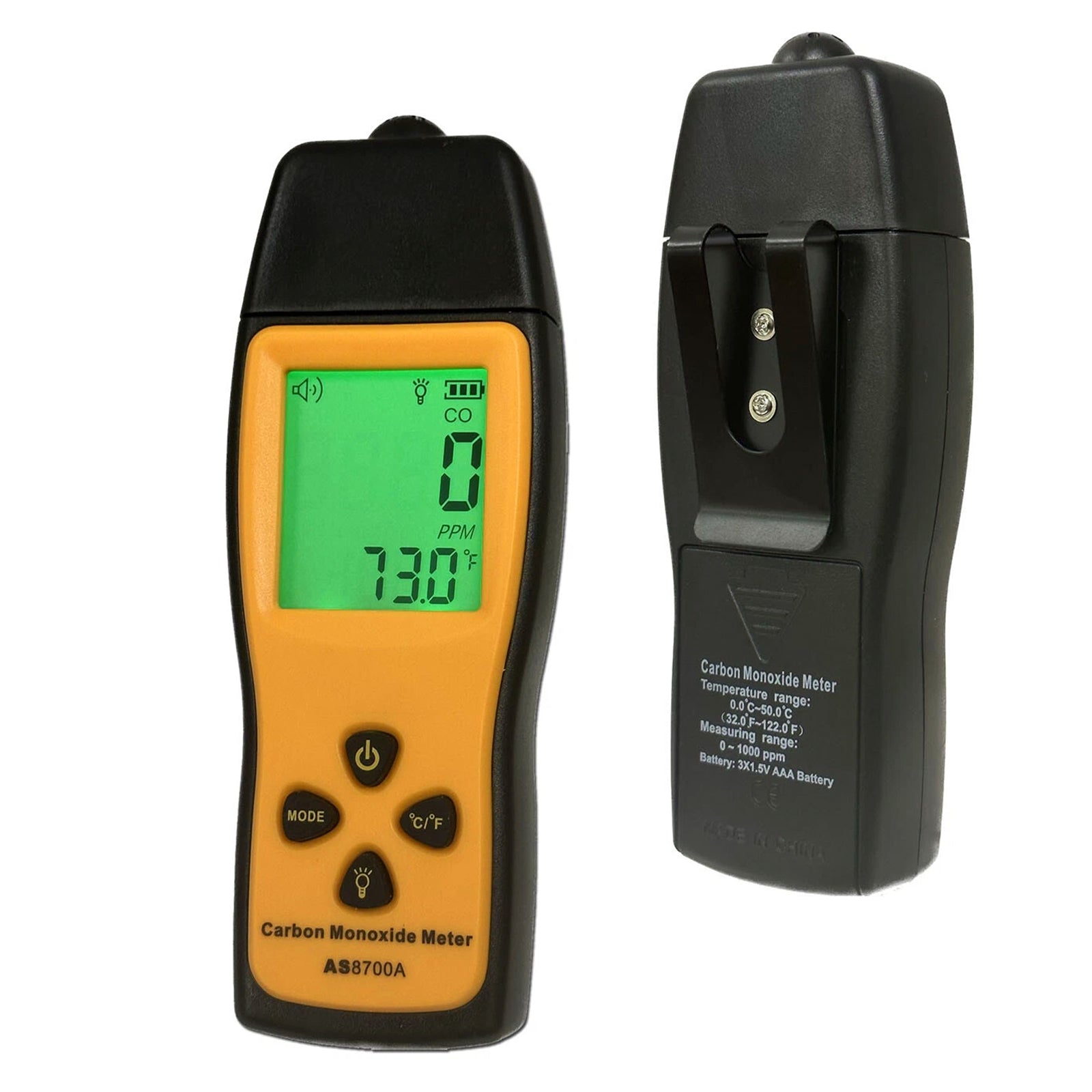 AS8700A Handheld Carbon Monoxide Meter Analyze Leak Detector Tester 0-1000PPM