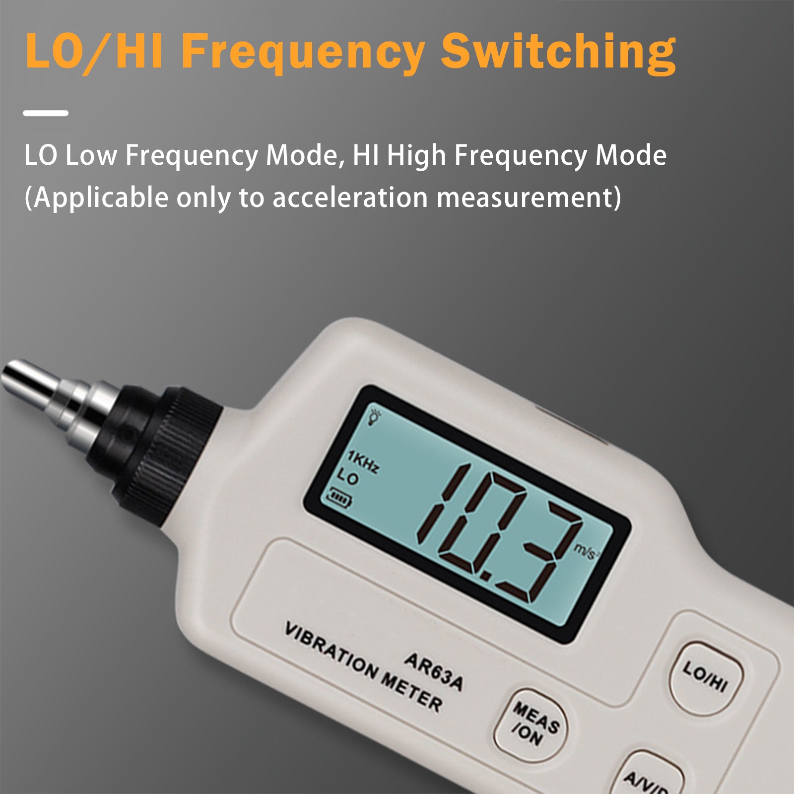 R63A Digital Handheld Vibration Sensor Meter Case Gauge Measure Tester