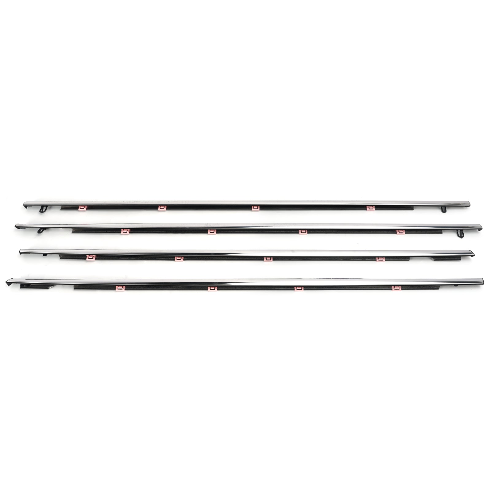 4PCS Car Window Weatherstrip Chrome 72450-TA6-A01 For Honda Odyssey 2015-2020