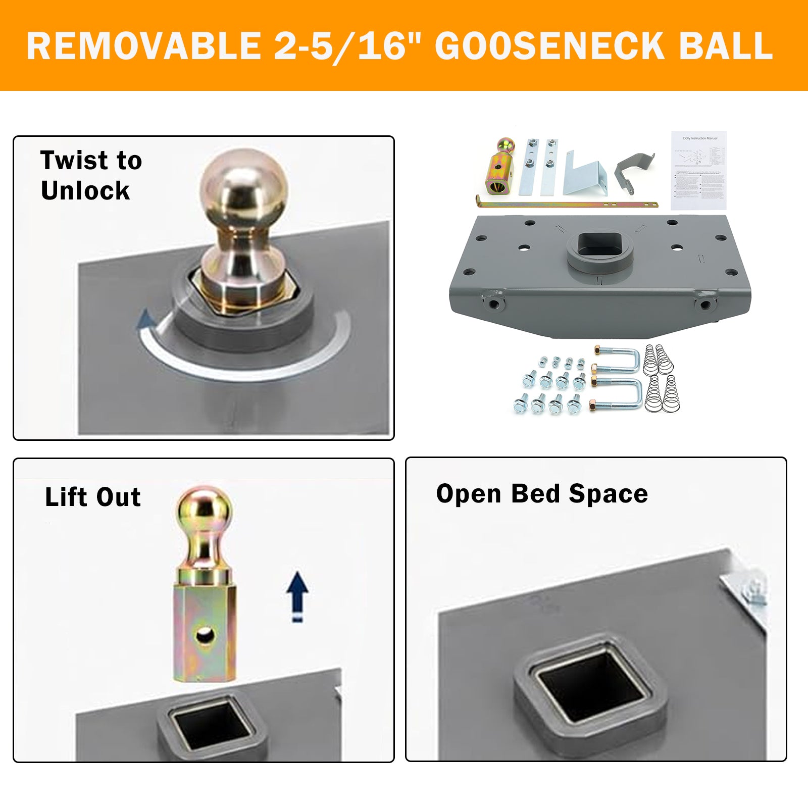 Gooseneck Hitch kit GNRK1320 for Ram 2500 3500 Trucks 2019-2026