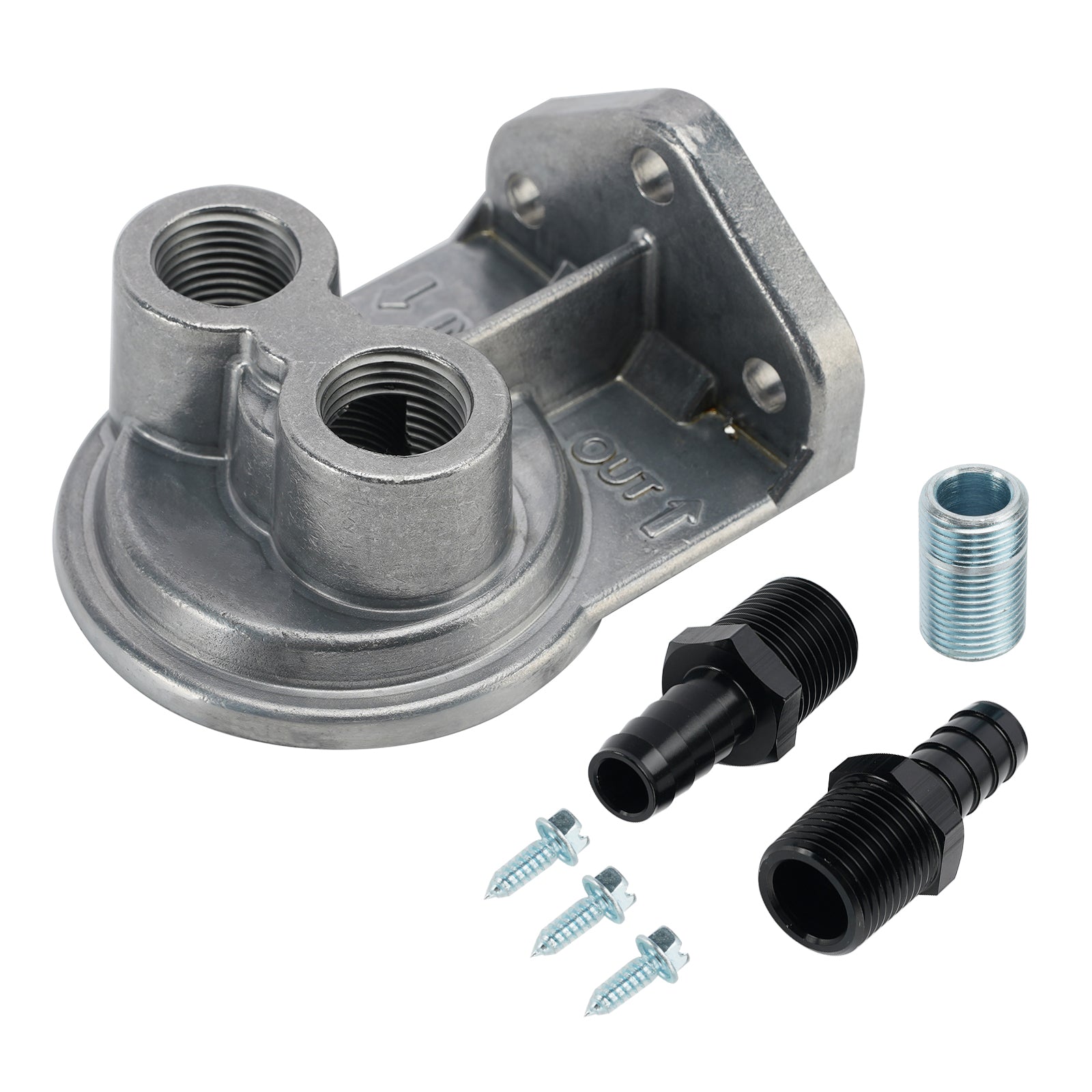 15708 Oil Filter Mount Kit 1/2 in NPT Female Ports 3/4-16 in Center Thread