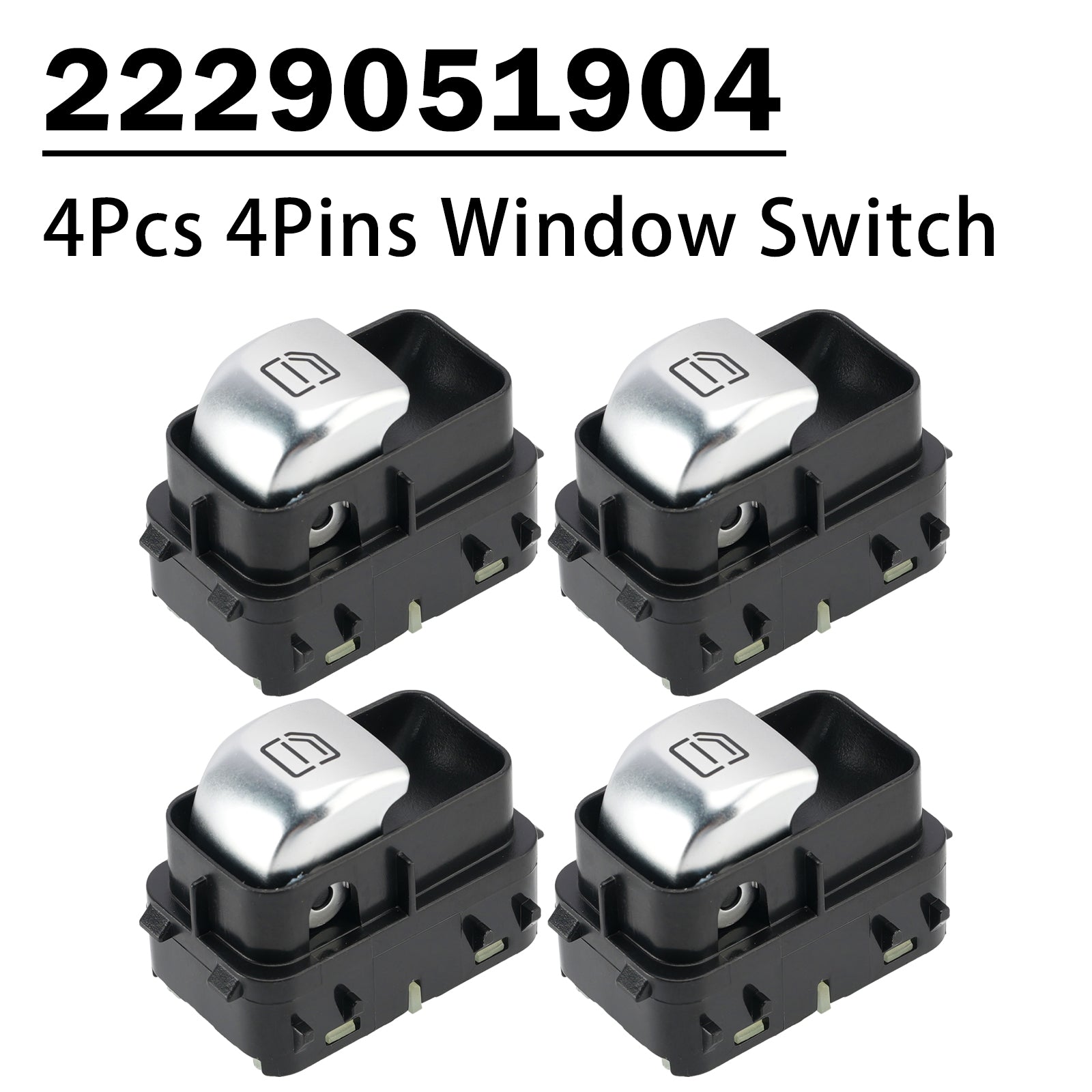 4Pcs 4Pins Window Switch 2229051904 for Mercedes-Benz W213 W222 E300 S500 S600