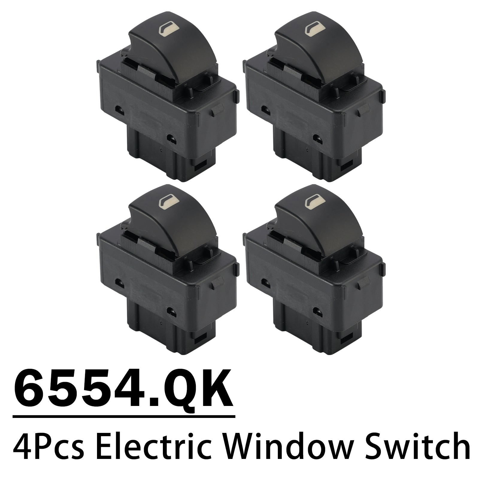 4Pcs Electric Window Switch 6554.QK for Citroen Berlingo 2008-2018 MPV
