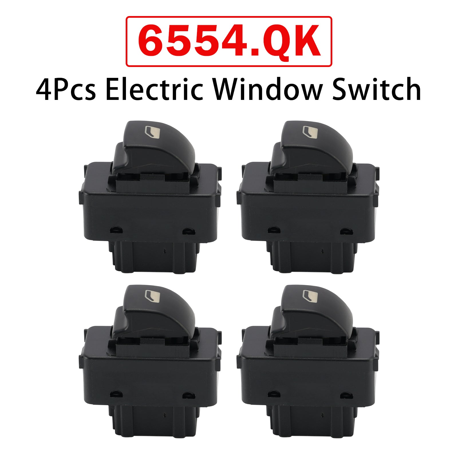 4Pcs Electric Window Switch 6554.QK for Citroen Berlingo 2008-2018 MPV