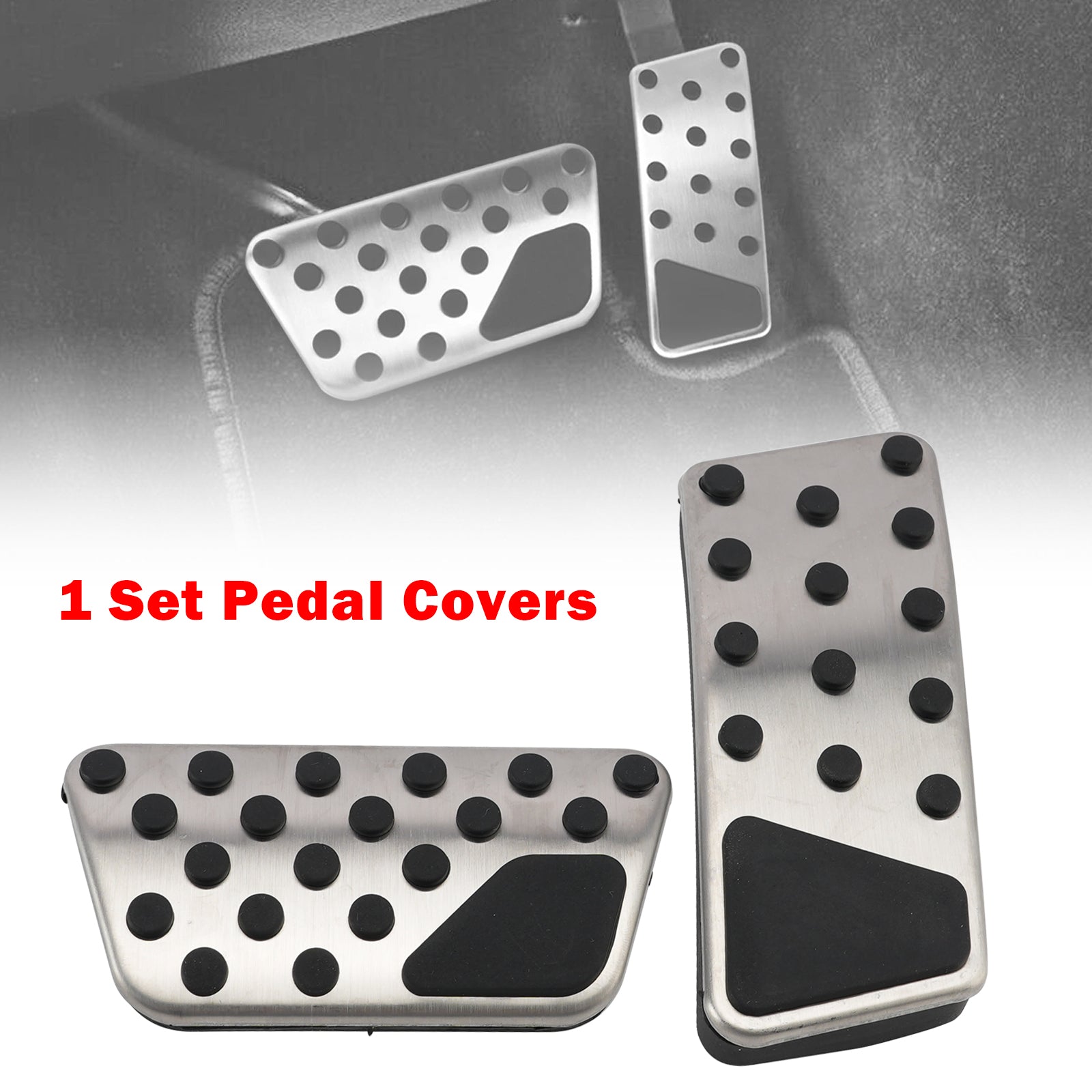 Pedal Set Pedals Pedal Caps For Jeep Wrangler 2008-2017 Automatic