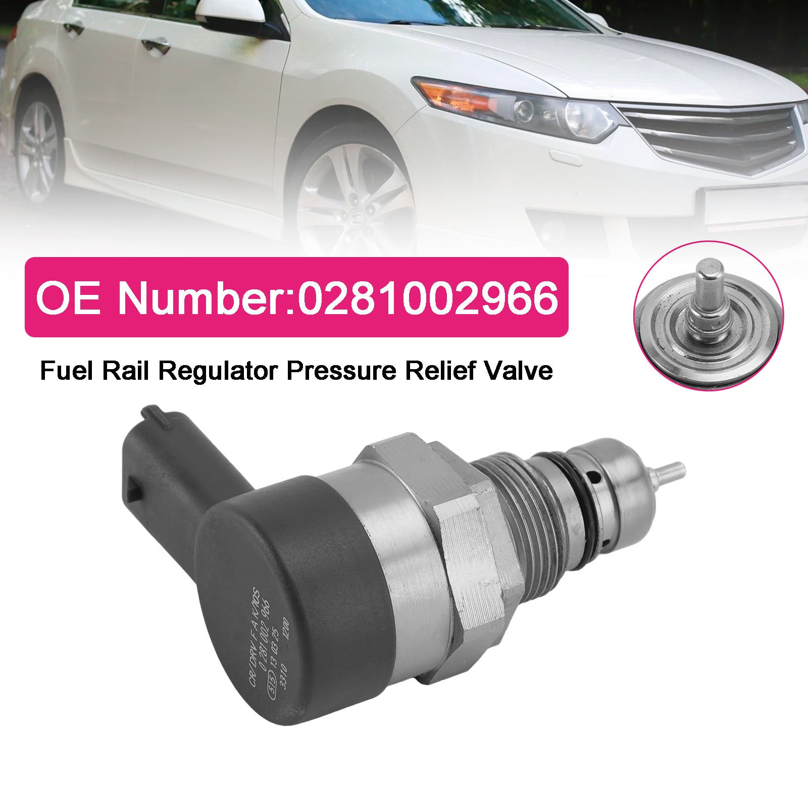 Fuel Rail Regulator Pressure Relief Valve 0281002966 For Honda 1.6 2.2 I-DTEC