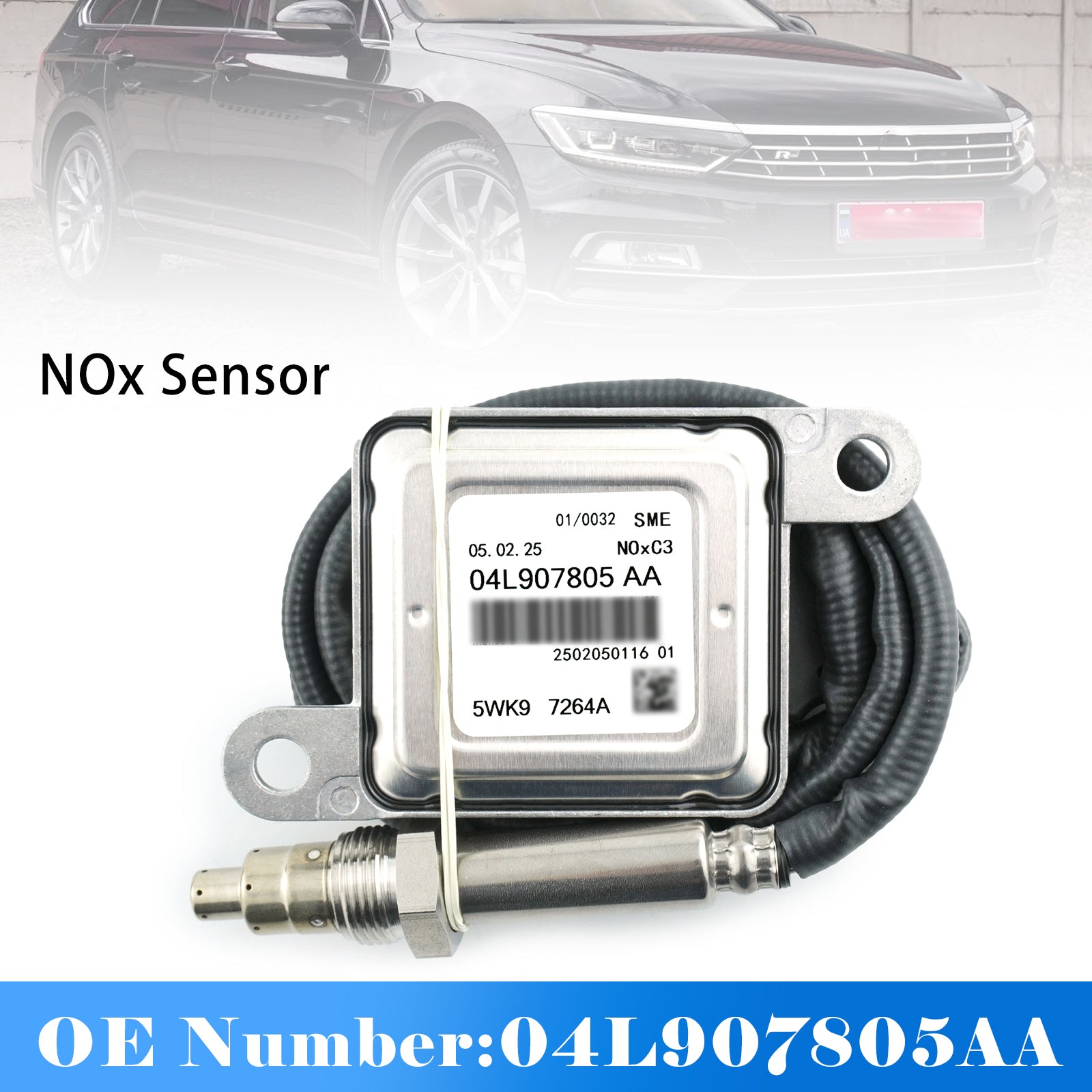 Nitrogen Oxide NOx Sensor 04L907805AA For SKODA SUPERB 3 SEAT ATECA VW Passat B8
