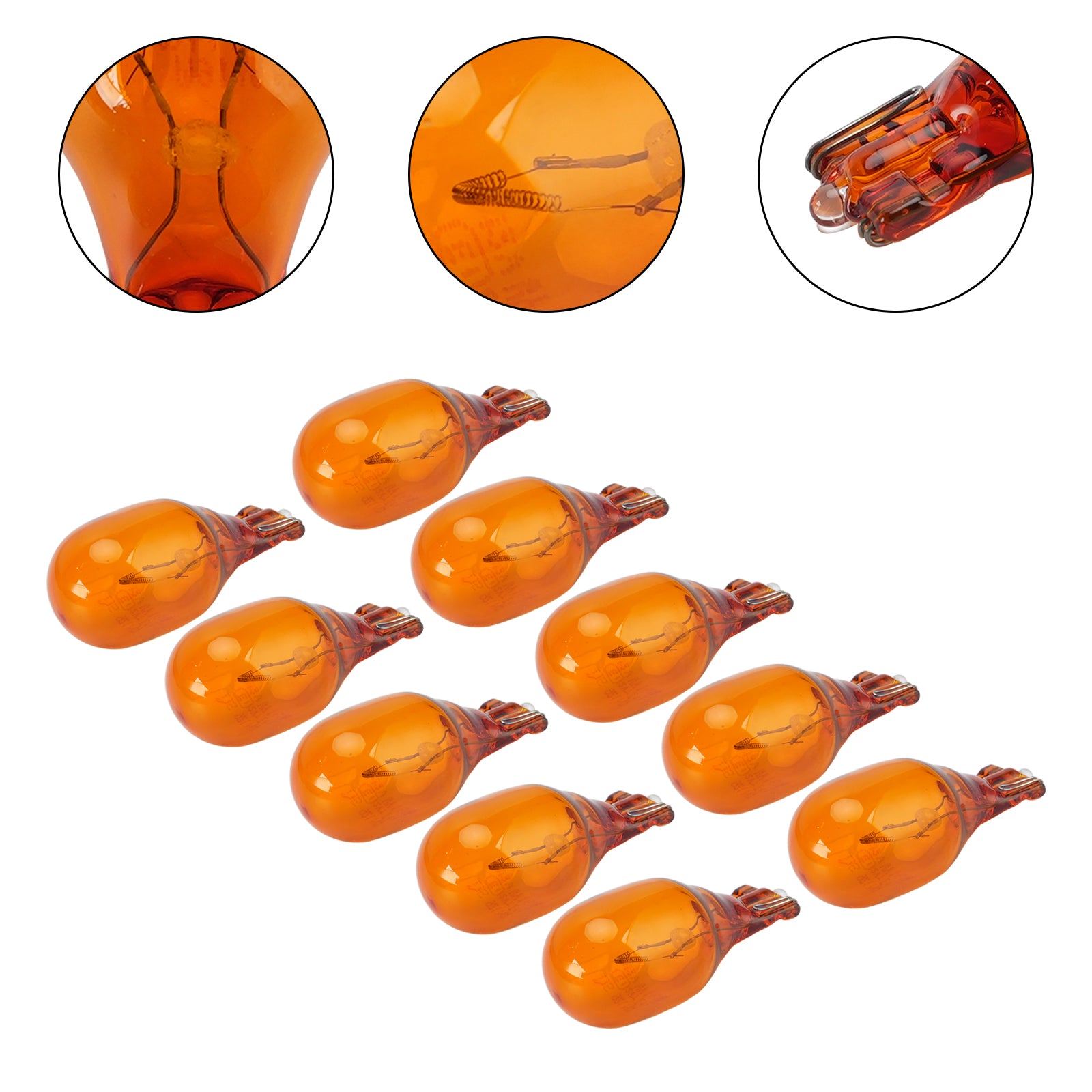 10Pcs Car Light Halogen Amber Signal Bulb WY16W 921NA 12V 16W For OSRAM