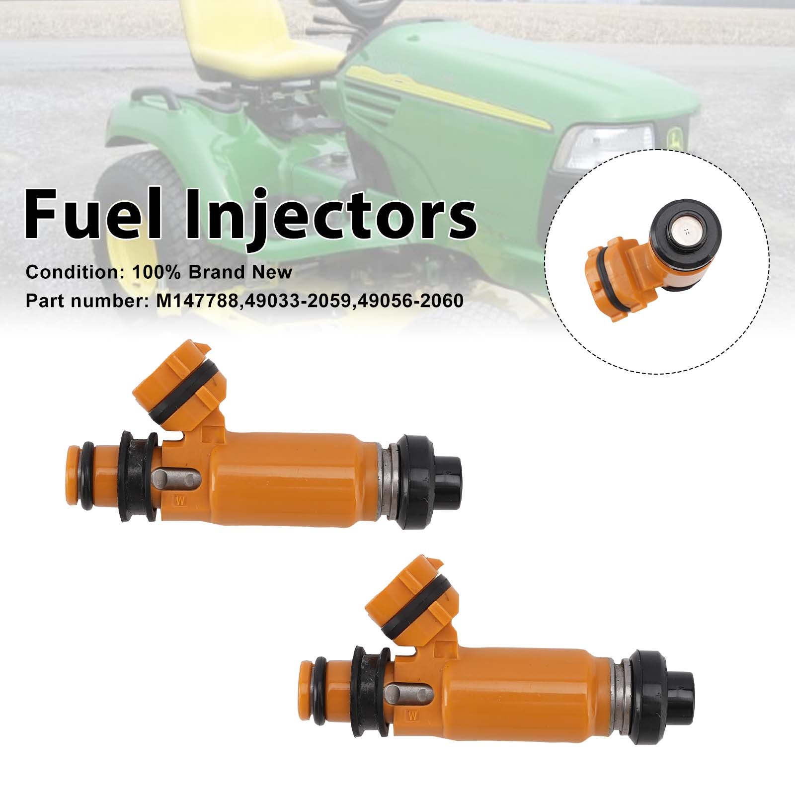 2PC M147788 Fuel Injectors 49033-2059 49056-2060 For Kawasaki John Deere 797