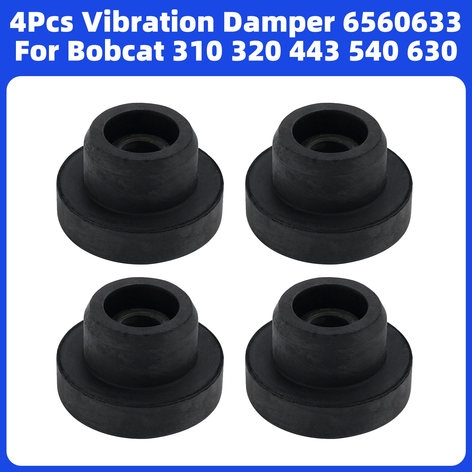 4Pcs Vibration Damper 6560633 For Bobcat 310 320 443 540 630 743 751 753 873