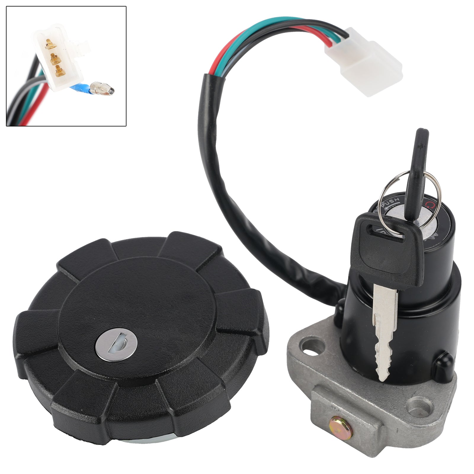 Ignition Key Switch Fuel Cap Lock Set For Yamaha DT200R XT250 XT350 1988-2001