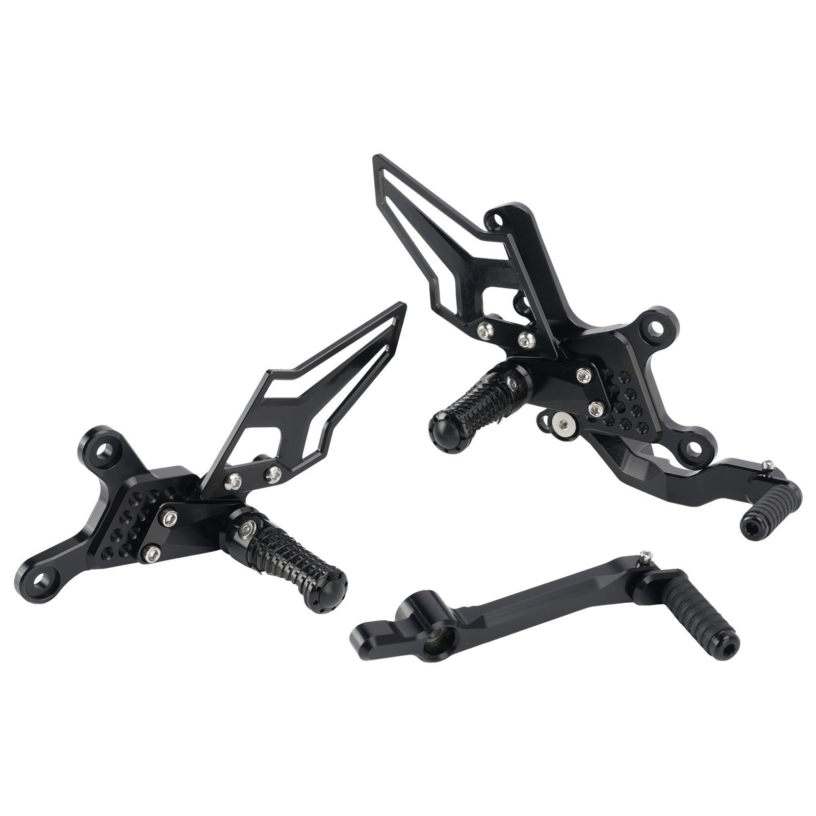 Racing Adjustable Rearsets Foot Pegs Black For Yamaha MT09 MT-09 2024 2025 2026