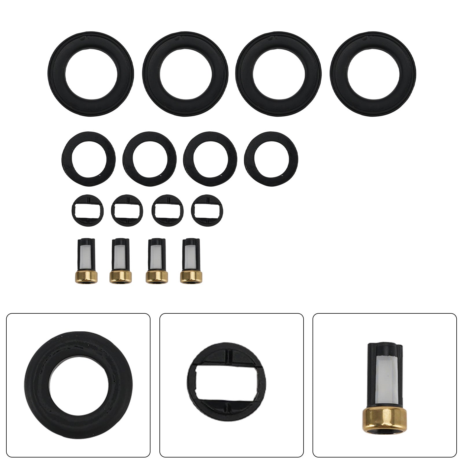 Fuel Injector Seal O-Ring 23250-37080 Fit Toyota Prius 16-22 Corolla 20-23