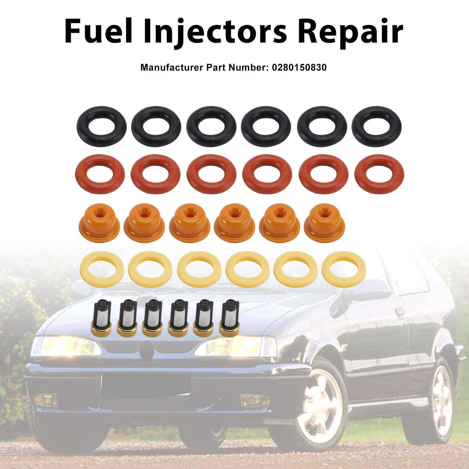 Fuel Injector Seal O-Ring 0280150830 Fit Renault 19 1989-2001 Clio 1991-1996