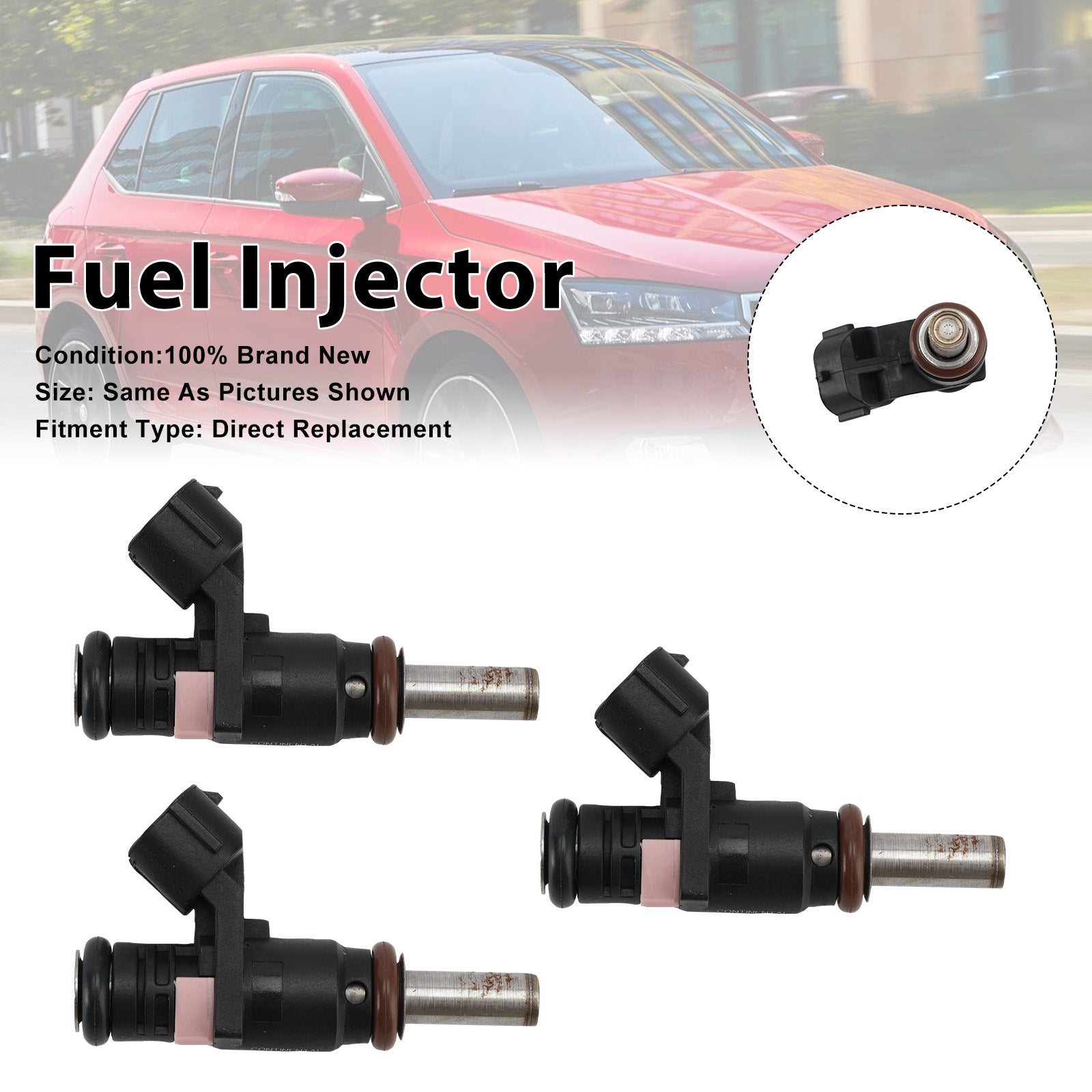 3Pcs Fuel Injector For SKODA FABIA MK3 NJ 1.0 MPI 2019 04E906031L
