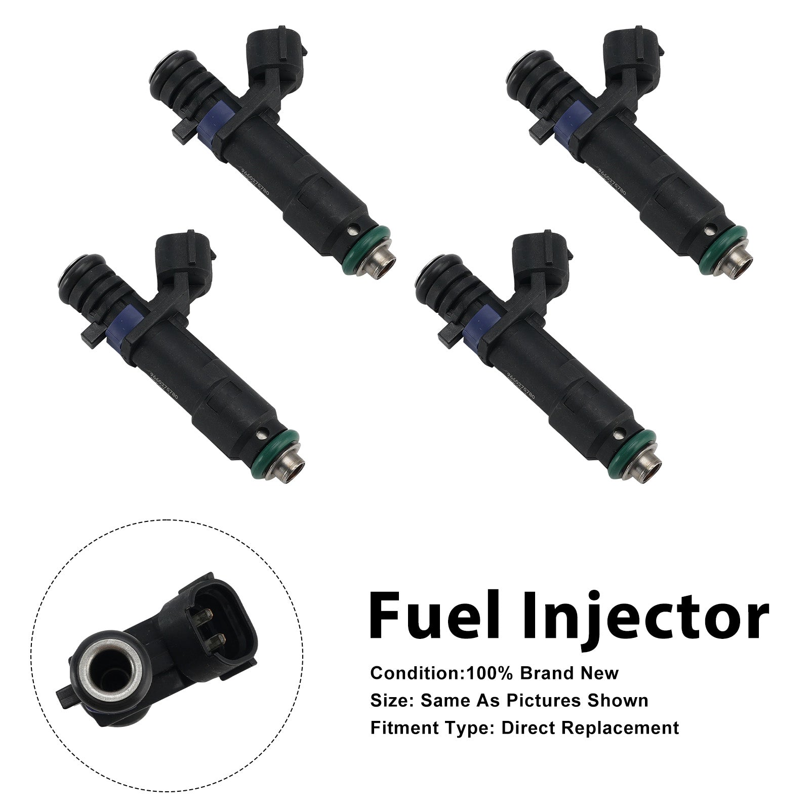 4Pcs Fuel Injector For Citroën C4 Coupe 2006-07 C5 II 2004-2008 9660275780