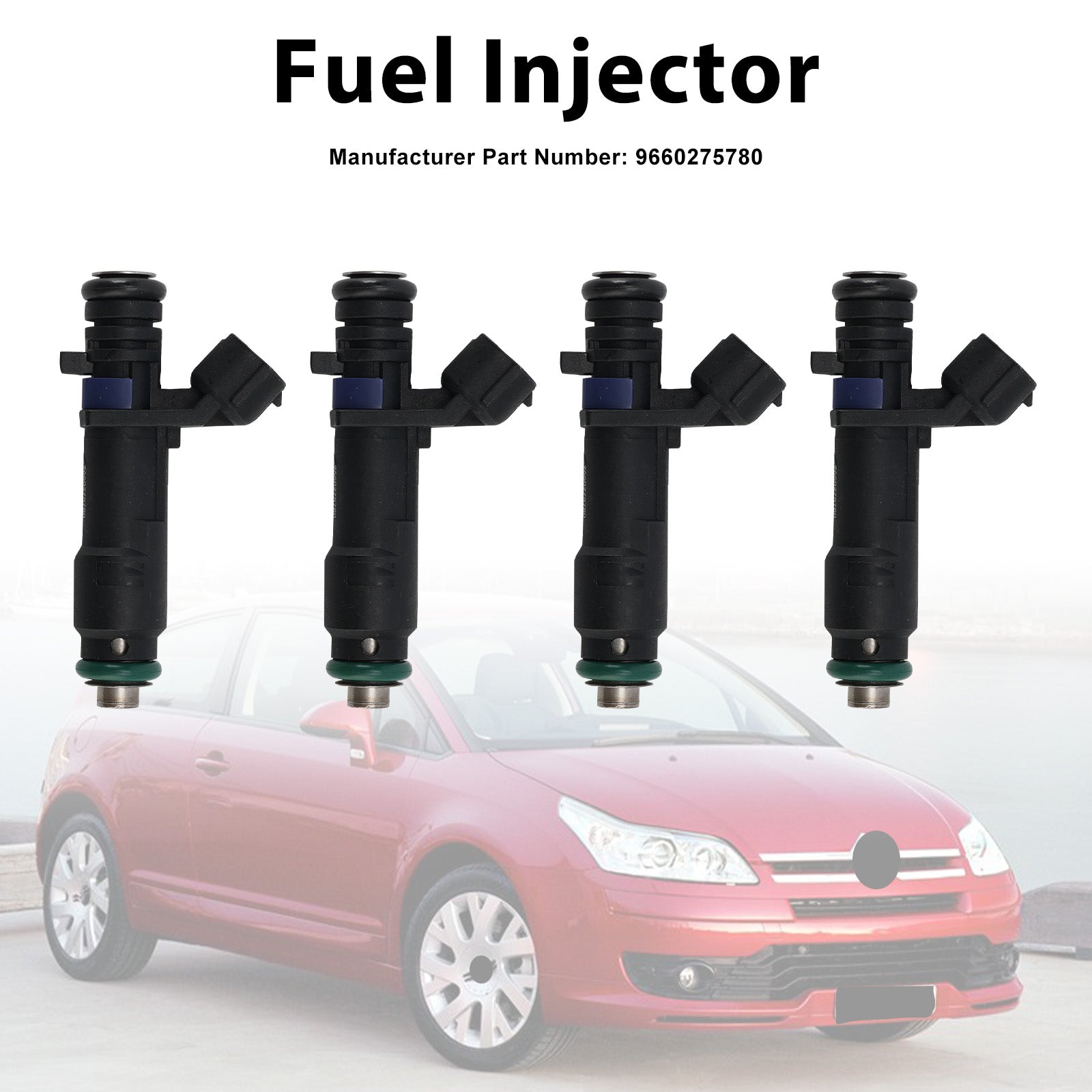 4Pcs Fuel Injector For Citroën C4 Coupe 2006-07 C5 II 2004-2008 9660275780