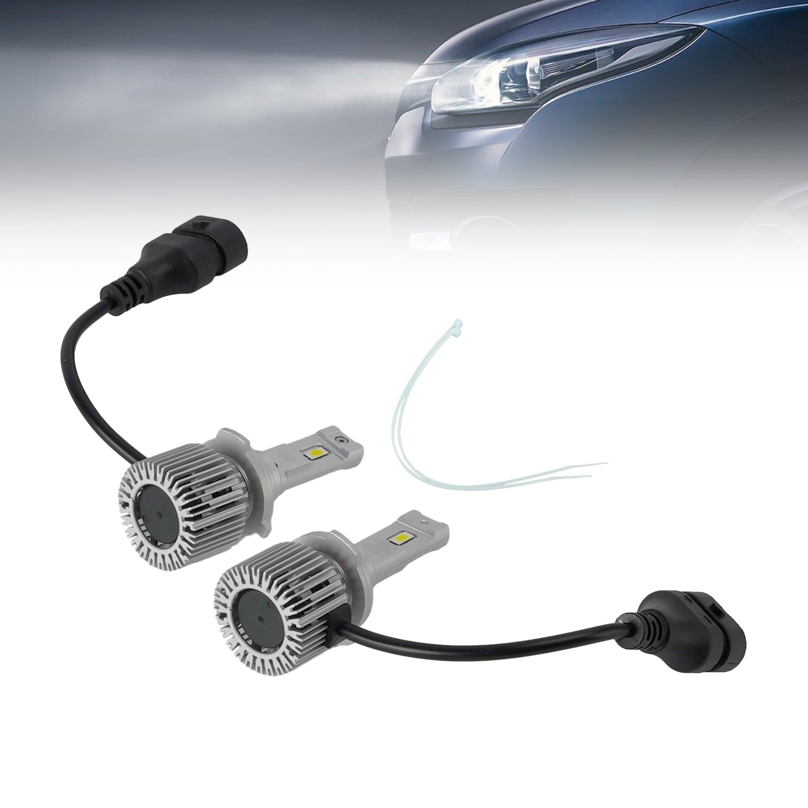 LED Headlight Bulb Kit HB3 HB4 9005 9006 12V 35W 6500K 2500LM For HELLA