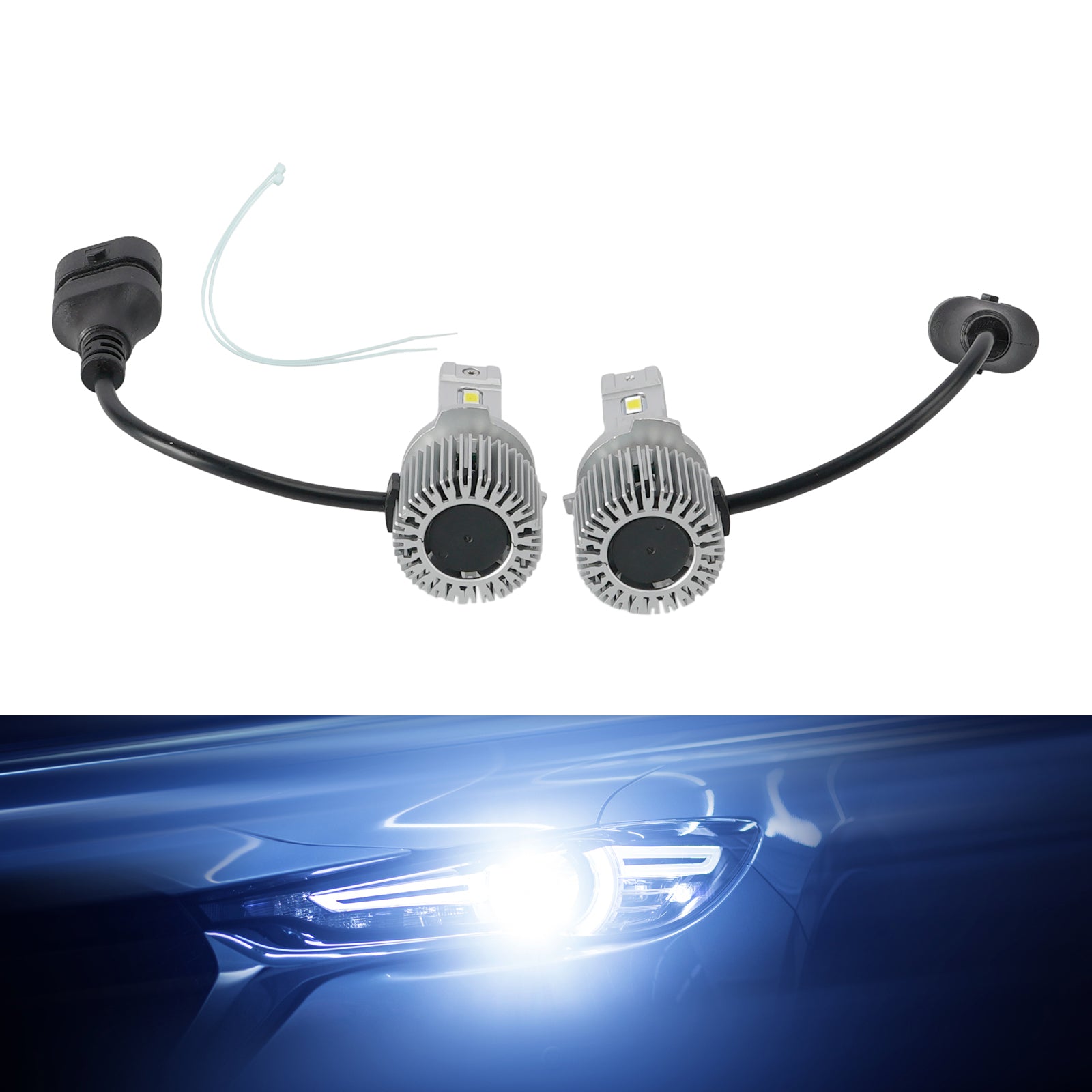 LED Headlight Bulb Kit HB3 HB4 9005 9006 12V 35W 6500K 2500LM For HELLA
