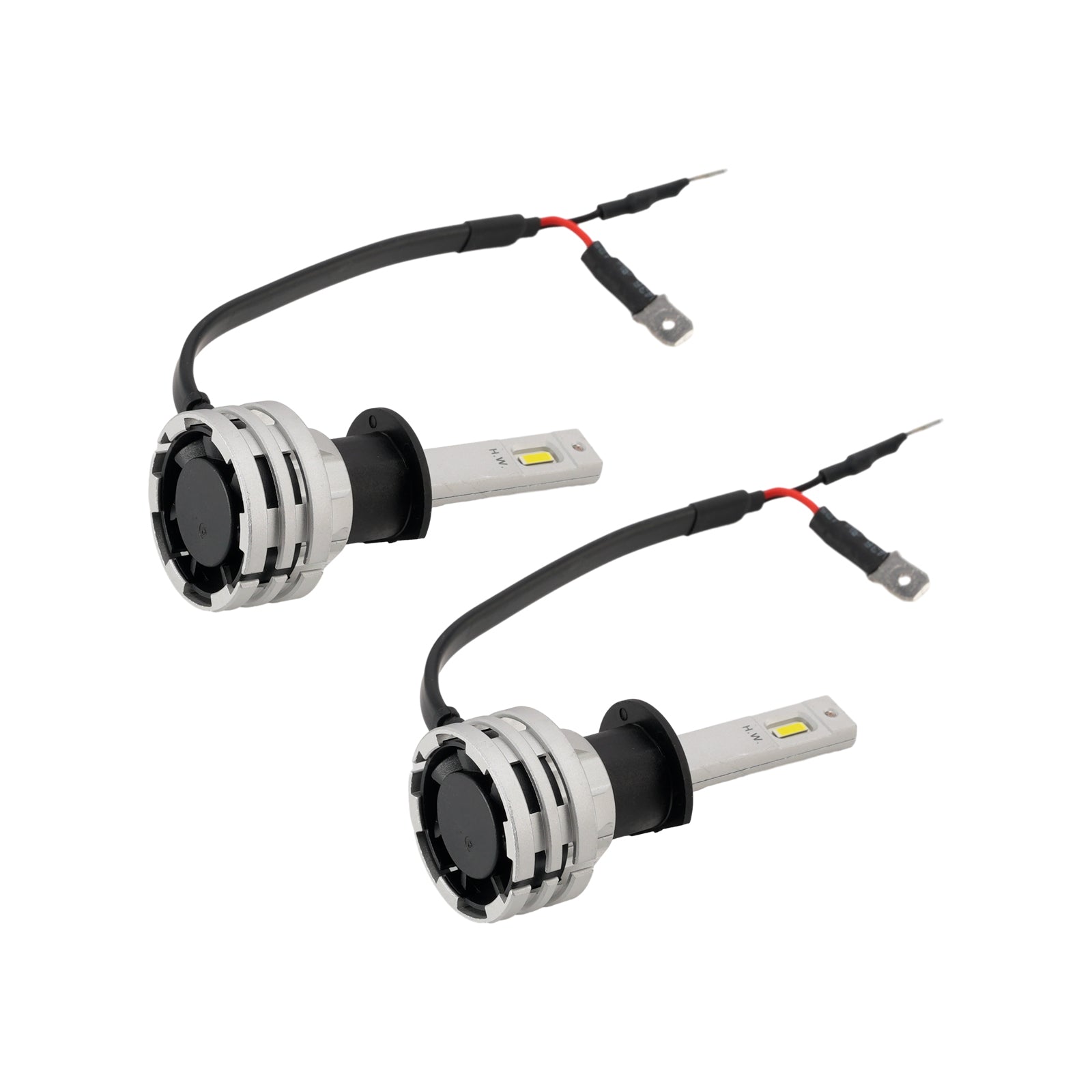 LED Headlight Bulb Kit High Low Beam H1 12V 24W 6500K Fan Cooling For HELLA