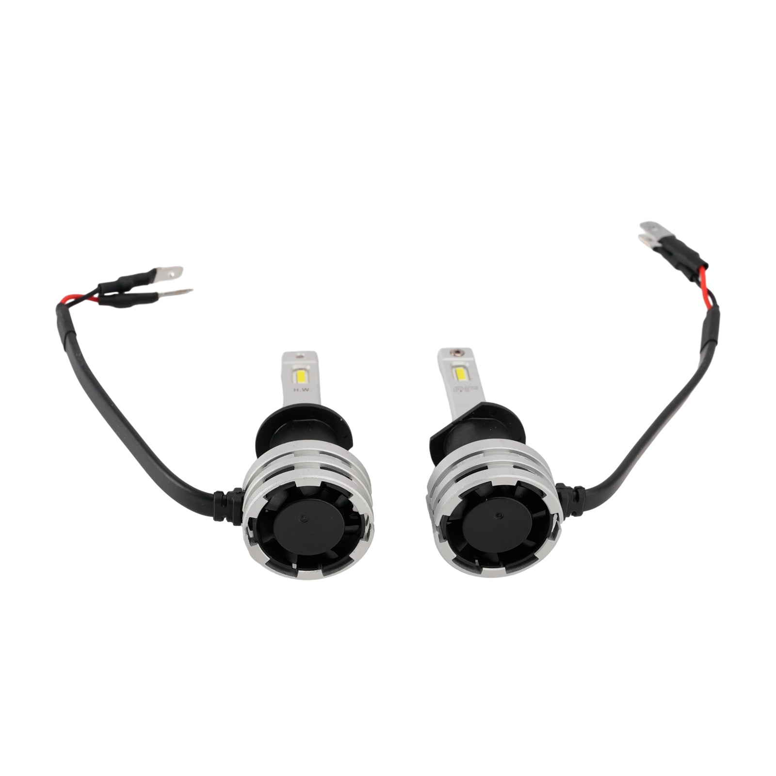 LED Headlight Bulb Kit High Low Beam H1 12V 24W 6500K Fan Cooling For HELLA