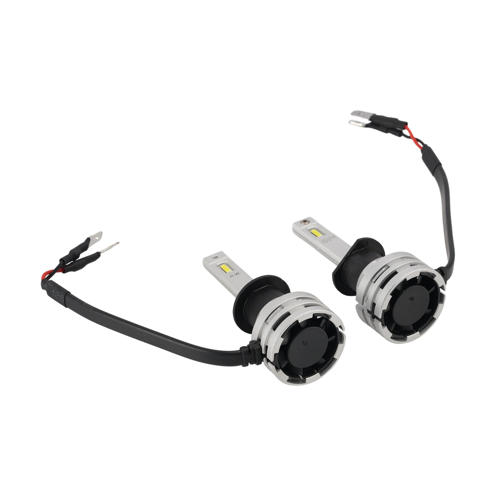 LED Headlight Bulb Kit High Low Beam H1 12V 24W 6500K Fan Cooling For HELLA