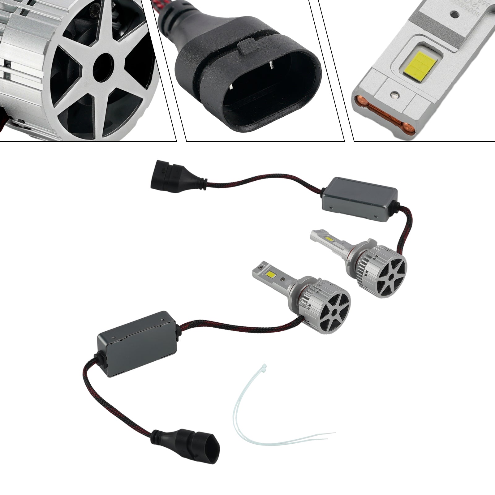 LED Headlight Bulb Kit Hi/Low Beam Lamp HB3/4 9005 9006 12V 75W 6500K For HELLA