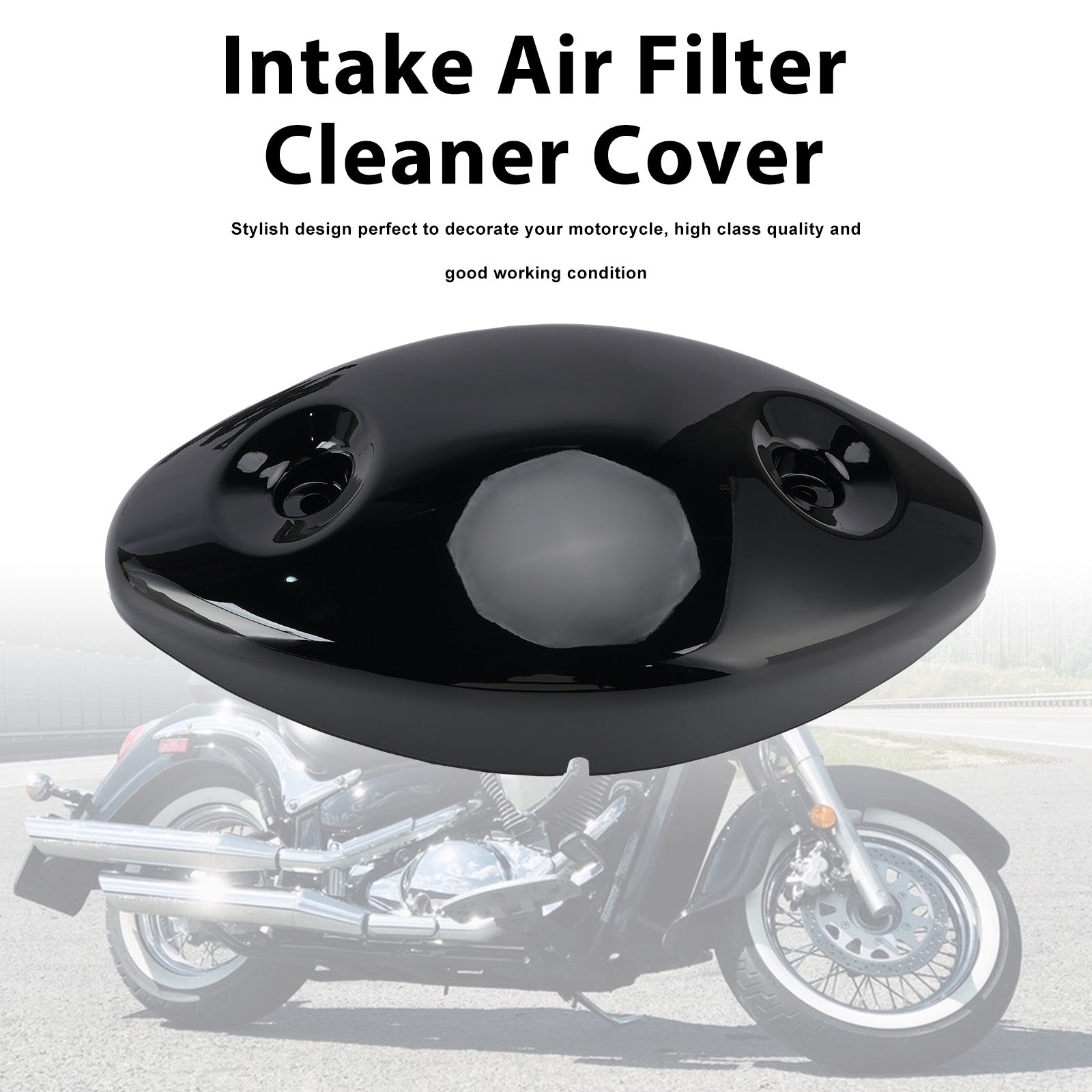 Intake Air Filter Cleaner Cover For Suzuki Intruder VL800 Boulevard C50 01-08 Black