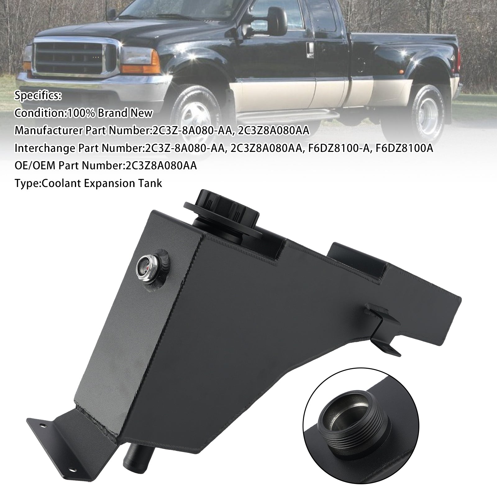 Coolant Reservoir Expansion Tank For Ford F250 F350 F450 F550 99-04 2C3Z8A080AA