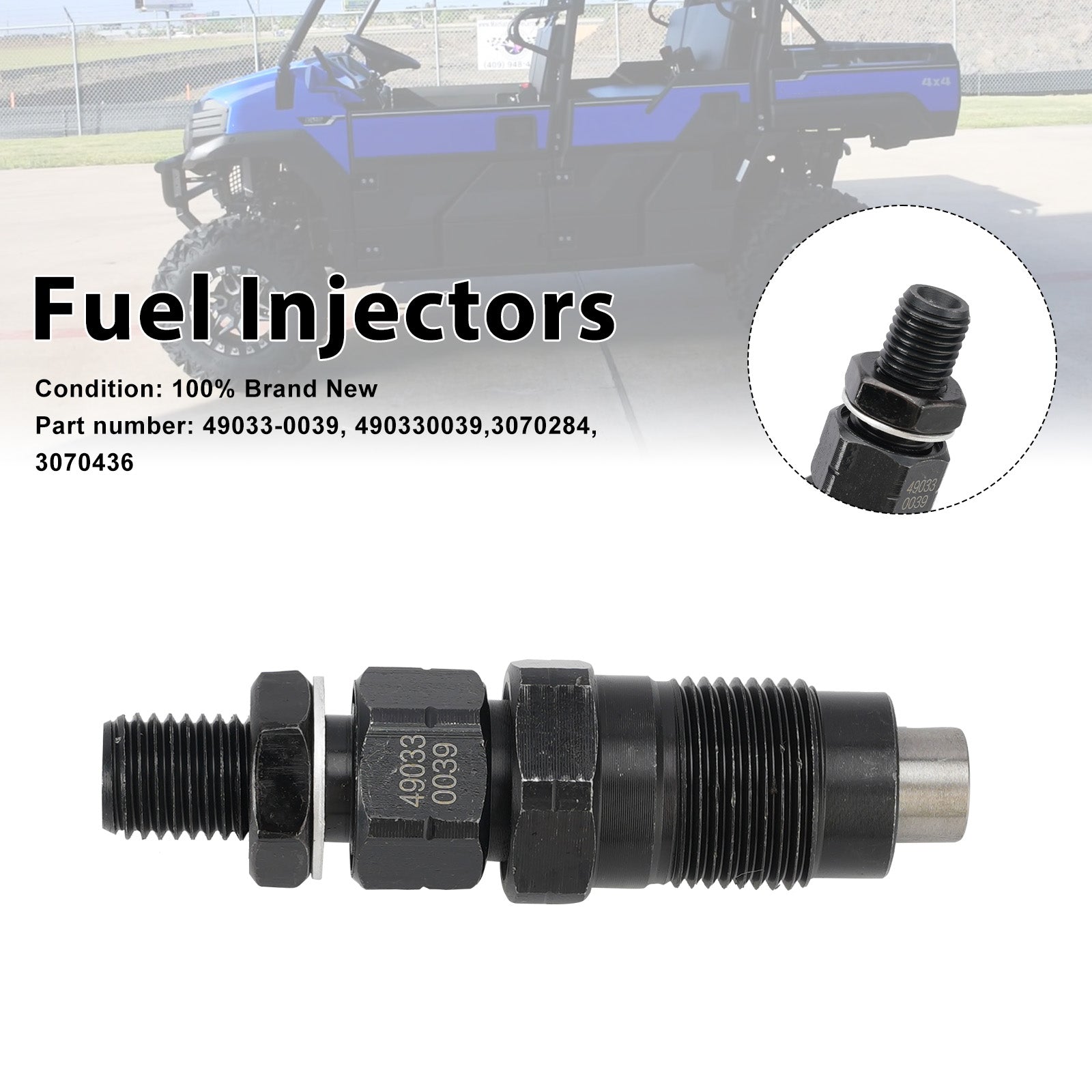 49033-0039 Fuel Injectors 3070284 3070436 For Kawasaki KAF1000 Polaris UTV