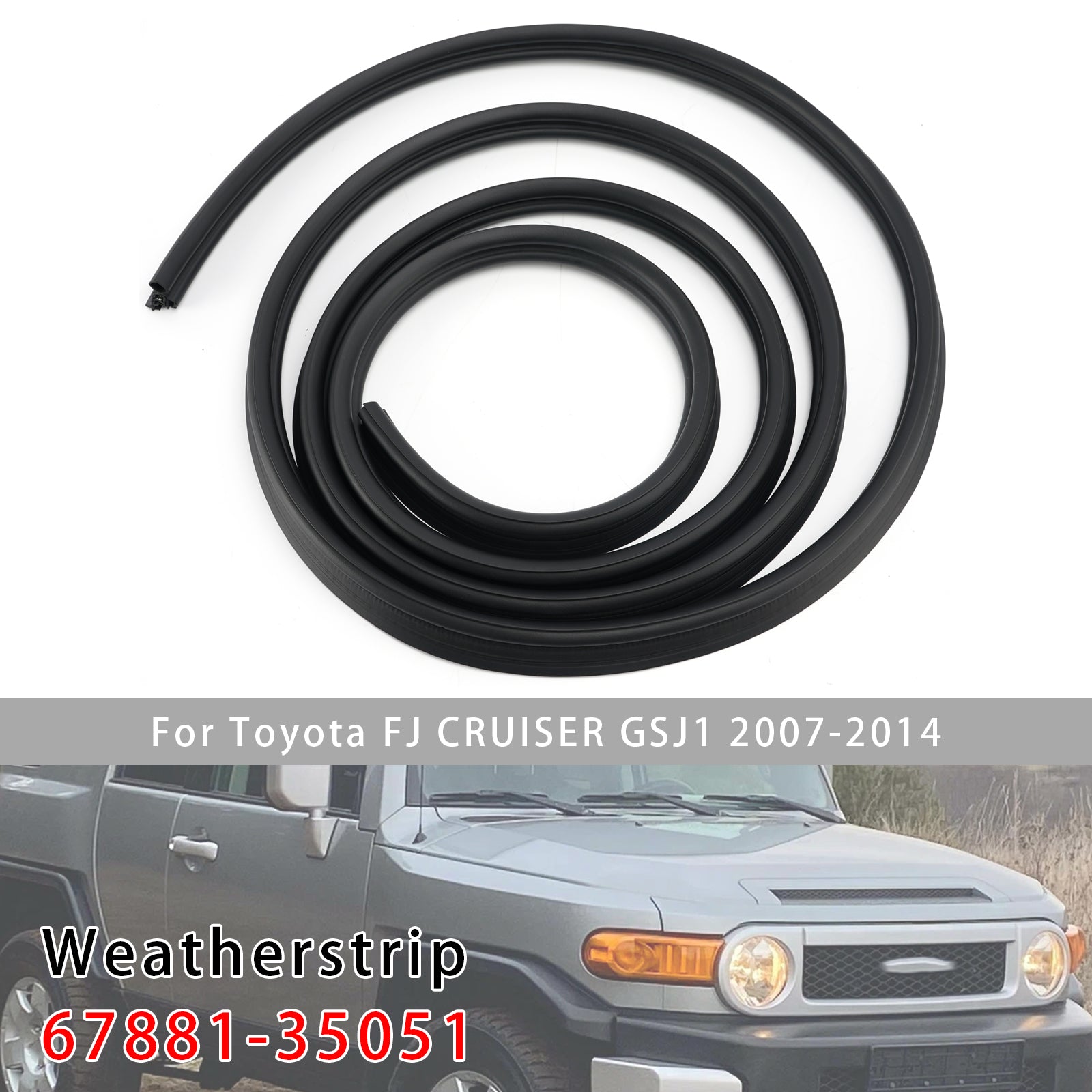 Back Door Weatherstrip 67881-35051 For Toyota FJ CRUISER GSJ1 2007-2014