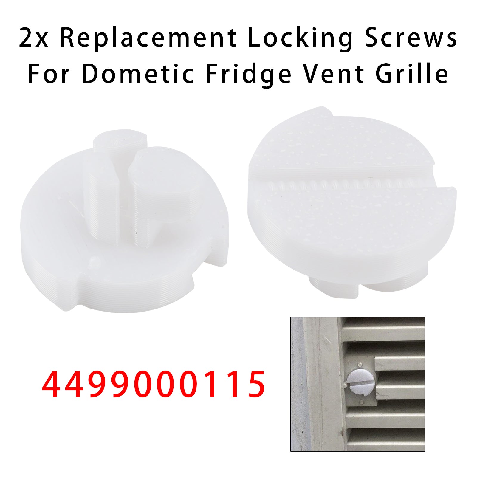 2X Replacement Locking Screws For Dometic Fridge Vent Grille