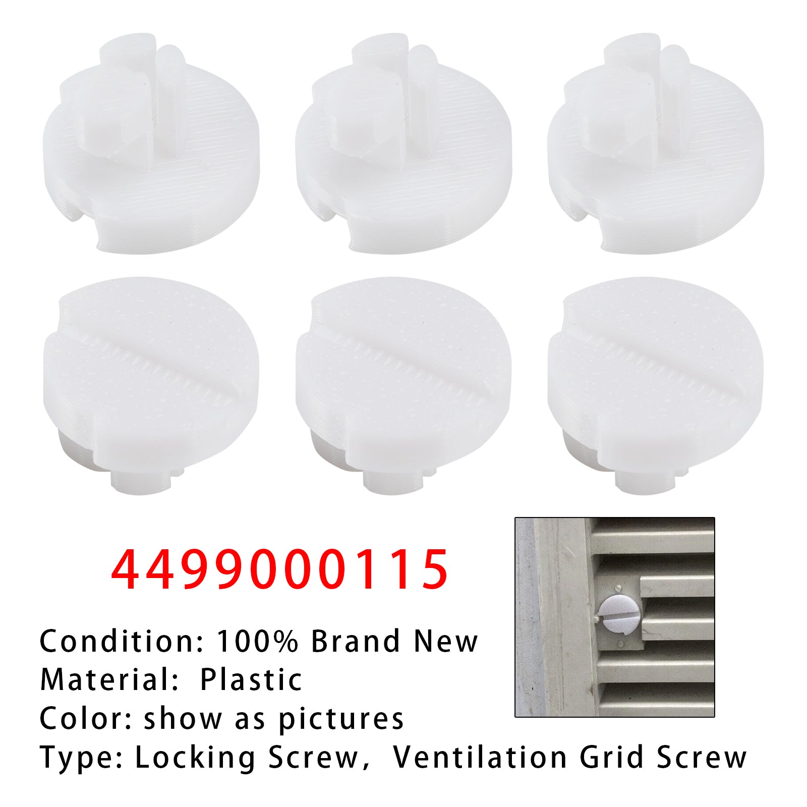 6X Replacement Locking Screws For Dometic Fridge Vent Grille