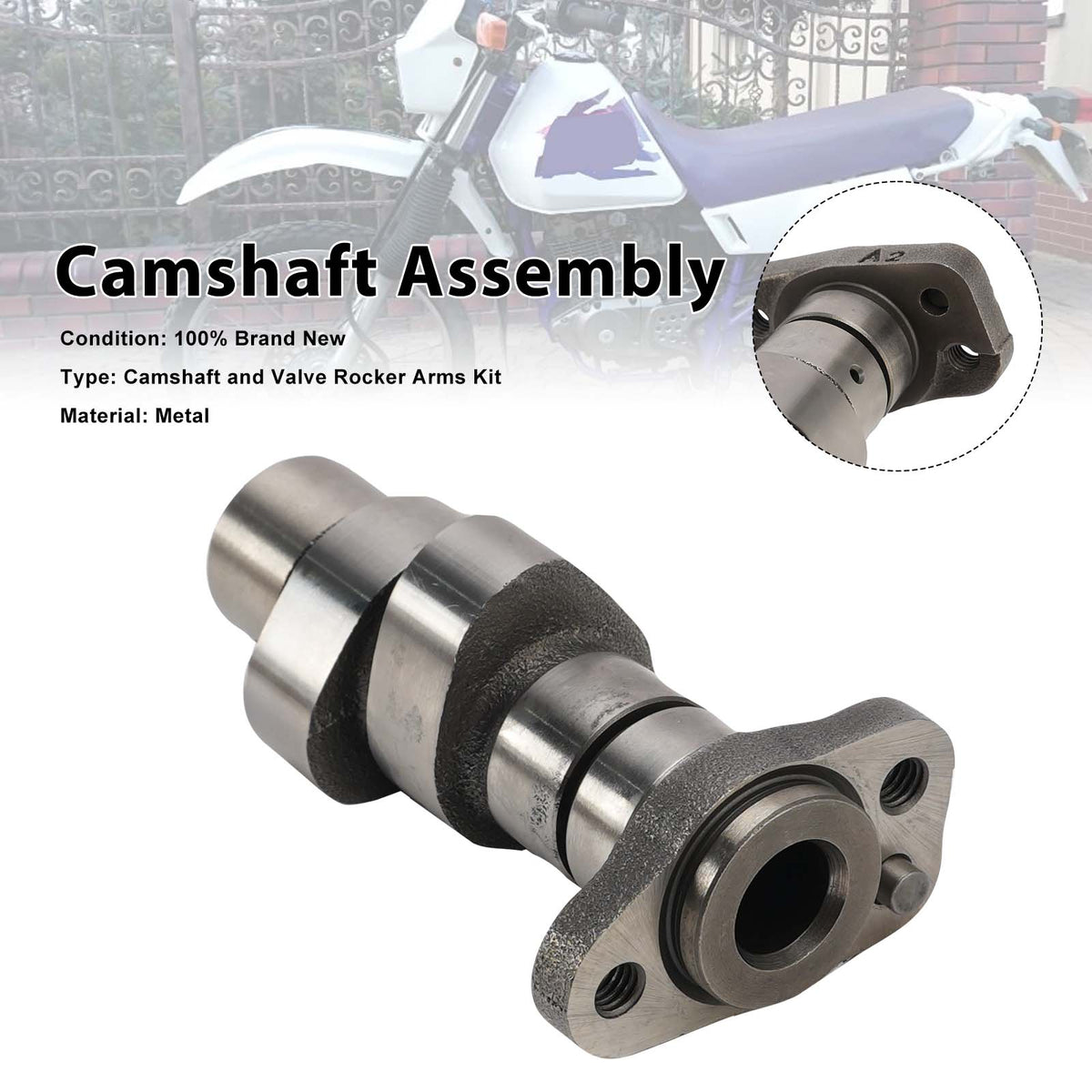 1982-2002 Suzuki DR125 DR125S Camshaft Assembly Generic