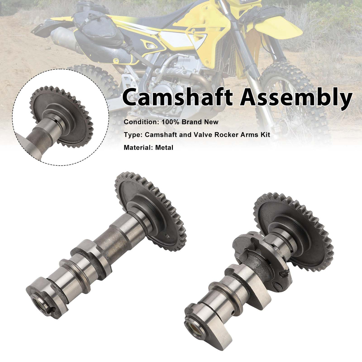 2000-2007 Suzuki DRZ400E Caltric Exhaust Intake Camshafts 12710-29F10 12720-29F20 Generic