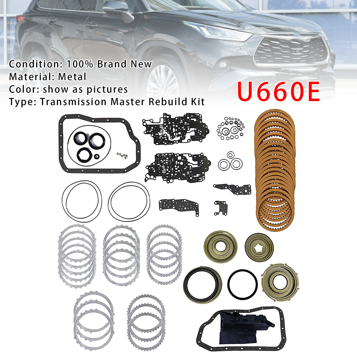 Toyota Highlander U660E Auto Transmission Auto Transmission Master Rebuild Kit Generic