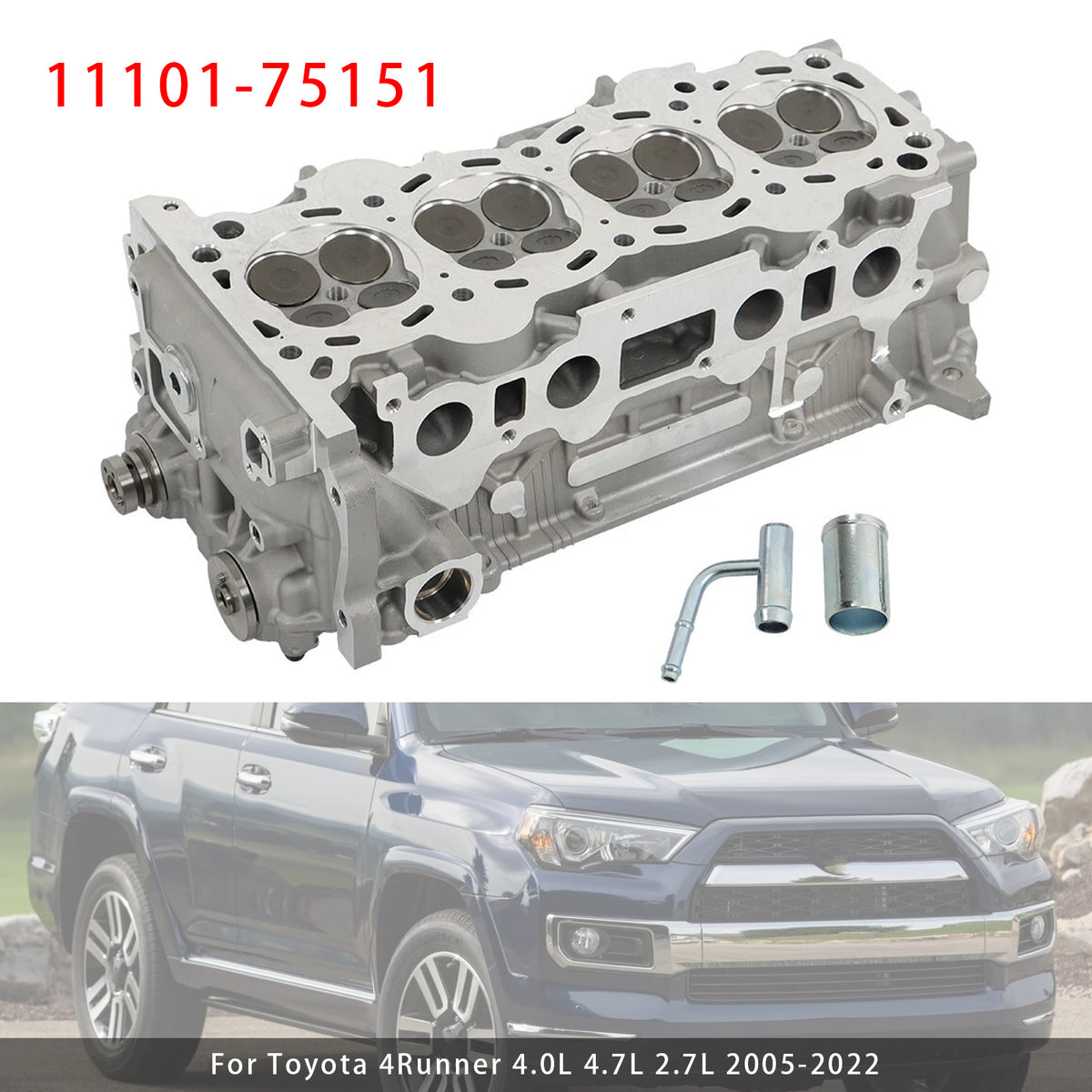2005-2022 Toyota 4Runner 4.0L 4.7L 2.7L Complete Cylinder Head 2.7L DOHC 2TRFE 11101-75151 Generic