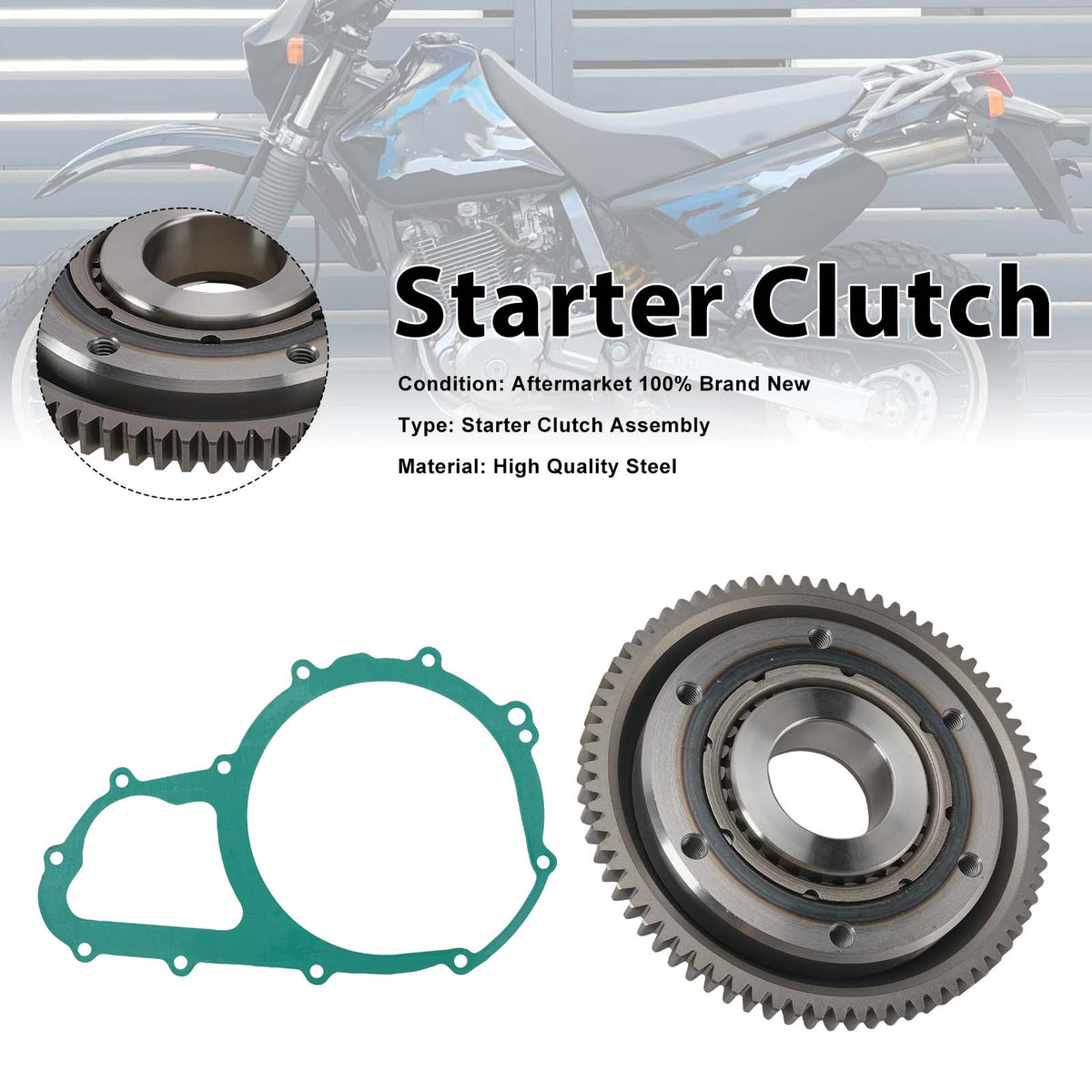 1996-2019 Suzuki DR650SE DR650 /2022-2026 Starter Clutch One Way 12600-09860 Generic