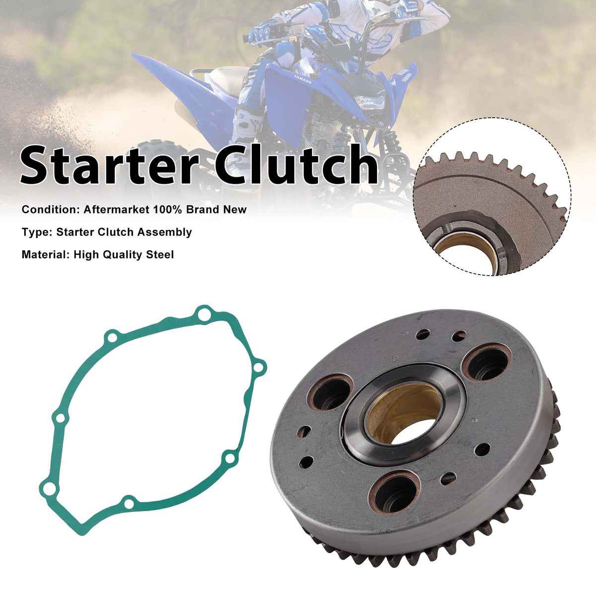 2011-2013 Yamaha YFM125R RAPTOR 125 One Way Starter Clutch Kit 5VL-E5517 Generic