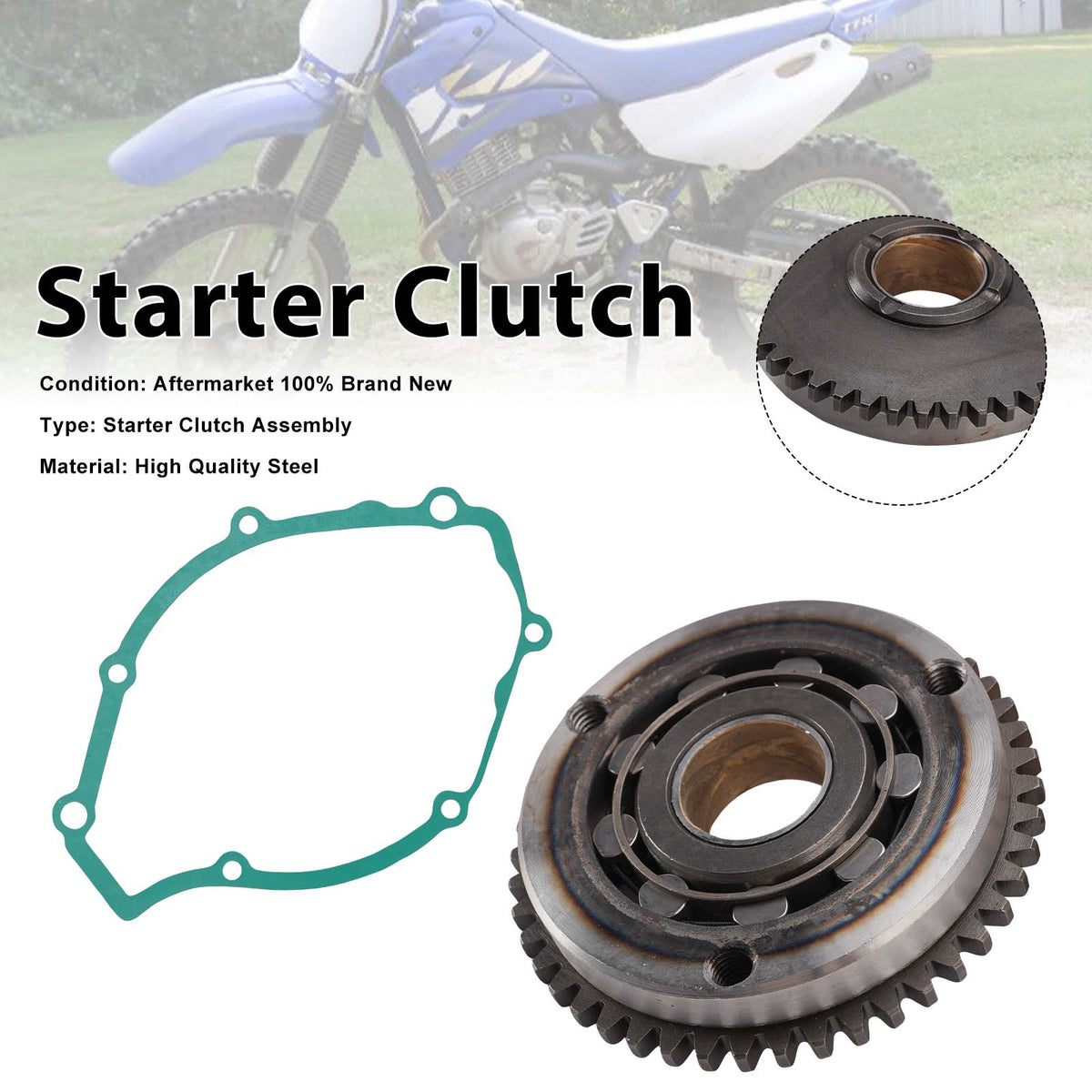 2005-2006 Yamaha XT125X One Way Starter Clutch 4TU-15590 Generic