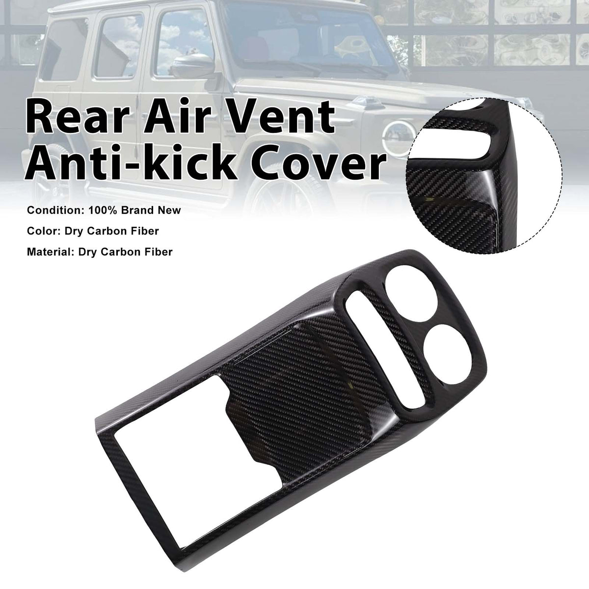 2019-2023 Mercedes Benz G-Class W464 W463A Dry Carbon Fiber Rear Air Vent Anti-kick Cover Generic