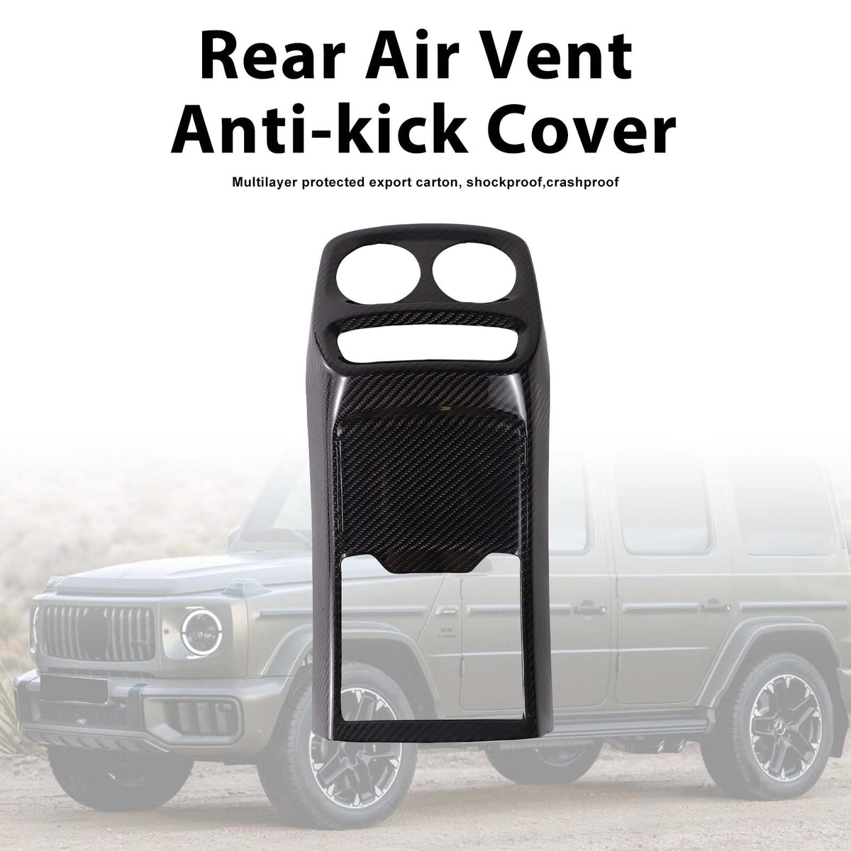 2019-2023 Mercedes Benz G-Class W464 W463A Dry Carbon Fiber Rear Air Vent Anti-kick Cover Generic