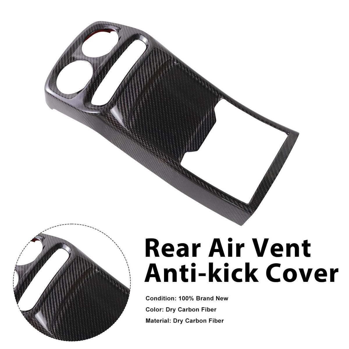 2019-2023 Mercedes Benz G-Class W464 W463A Dry Carbon Fiber Rear Air Vent Anti-kick Cover Generic