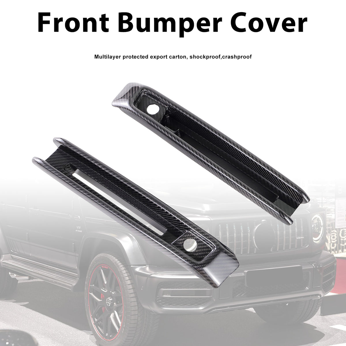 2019-2023 Mercedes Benz G-Class W464 W463A G63 Carbon Fiber Front Bumper Fog Lights Frame Generic