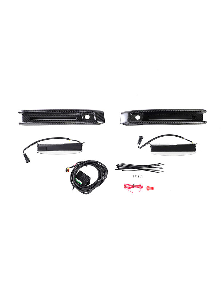 2019-2023 Mercedes Benz G-Class W464 W463A G63 Carbon Fiber Front Bumper Fog Lights Frame Generic