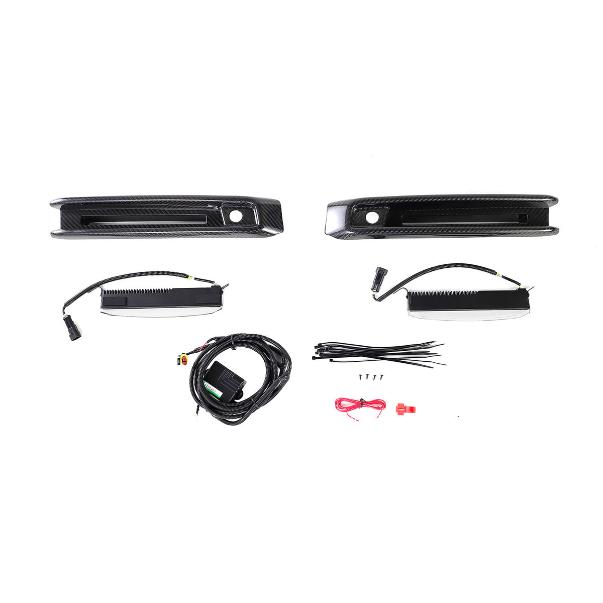 2019-2023 Mercedes Benz G-Class W464 W463A G63 Carbon Fiber Front Bumper Fog Lights Frame Generic