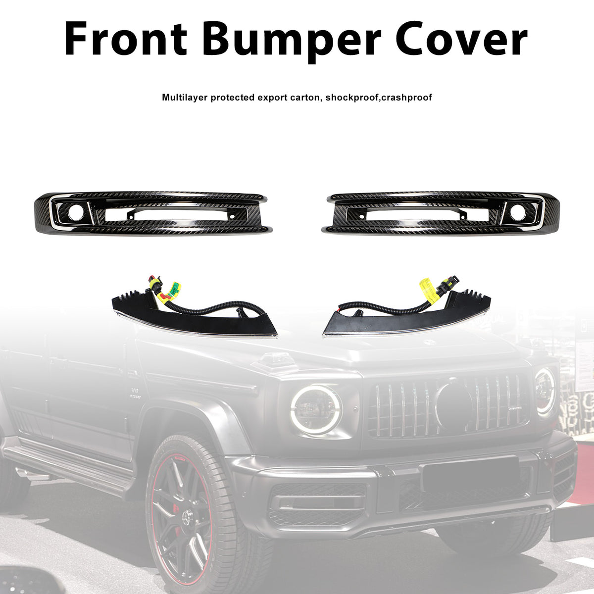 2019-2023 Mercedes Benz G-Class W464 W463A G63 DRY CF Front Bumper Fog Lights Frame Generic