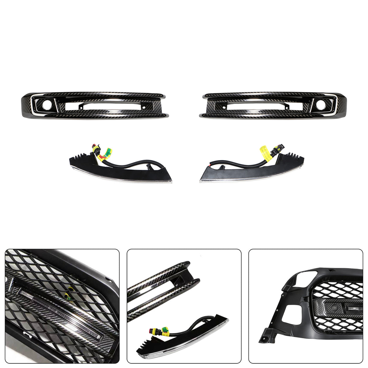 2019-2023 Mercedes Benz G-Class W464 W463A G63 DRY CF Front Bumper Fog Lights Frame Generic